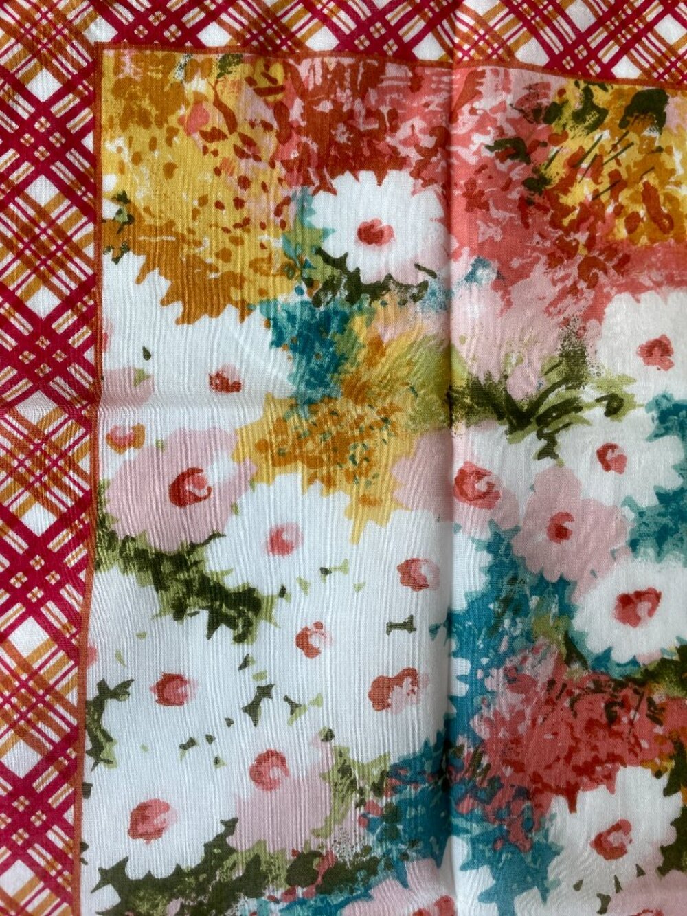 Vintage Valentino Garavani Floral Cotton Scarf - Picture 8 of 14